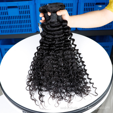 100 Percent Malaysian Deep Wave Curly Remy Virgin Human Hair Bundle 4Pcs Lot With Silk Base Lace Closure Middle Part